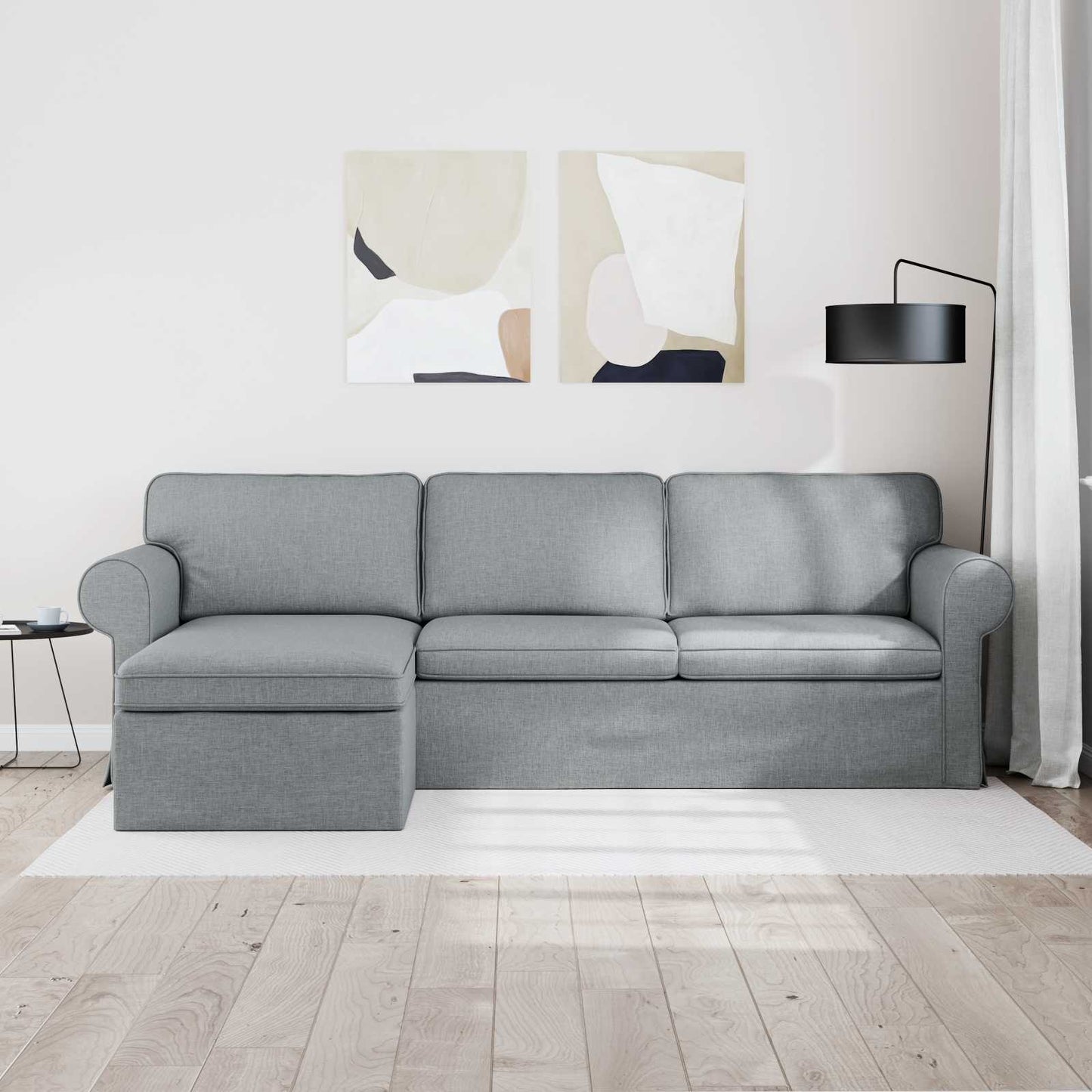 Kanapé Világosszürke 245 x 138 x 80 cm szövet