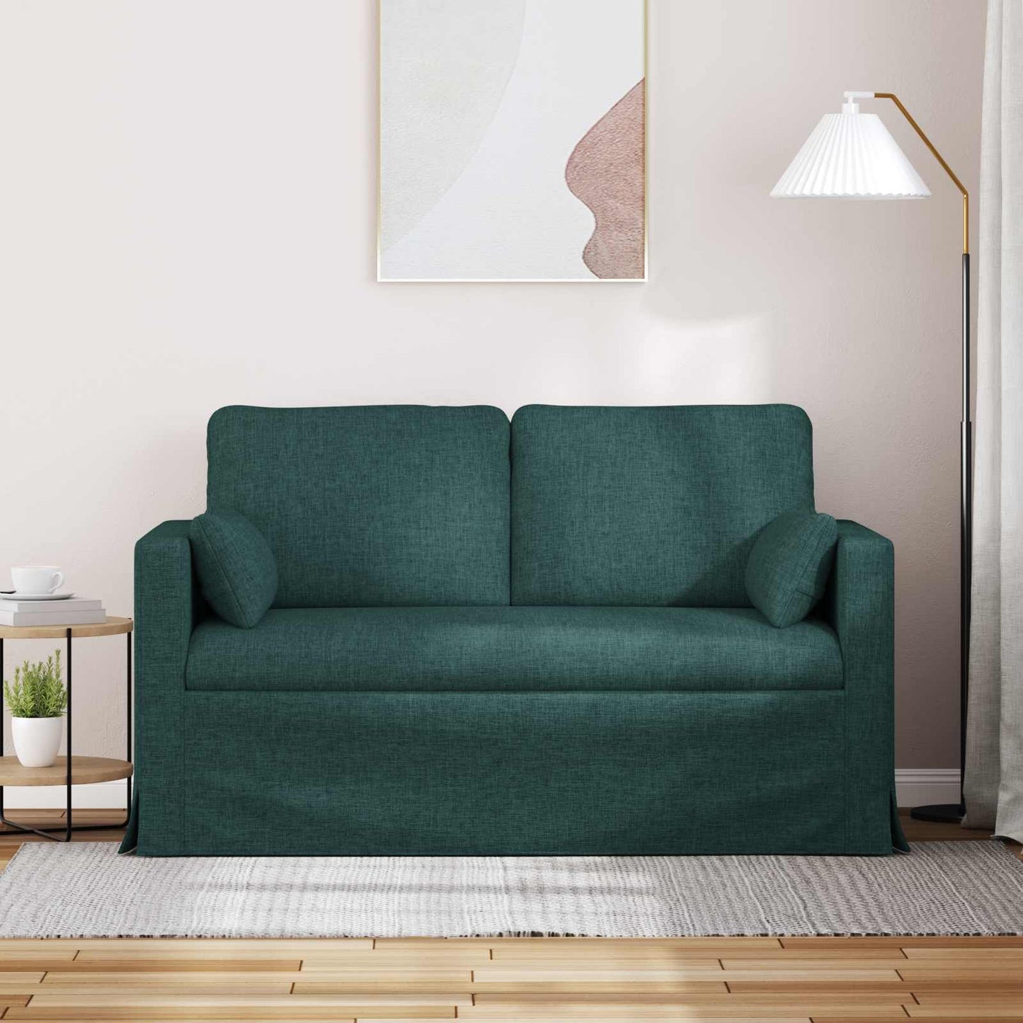 Kanapé Sötétzöld 139 x 78 x 80 cm szövet
