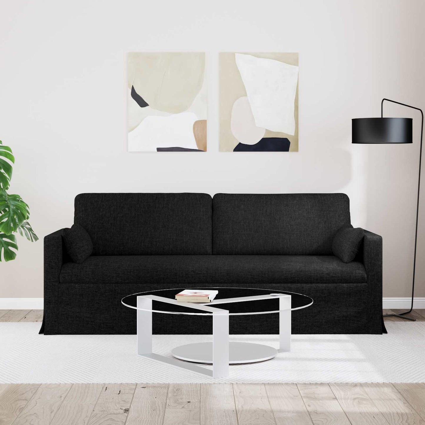 Kanapé Fekete 198 x 78 x 80 cm szövet