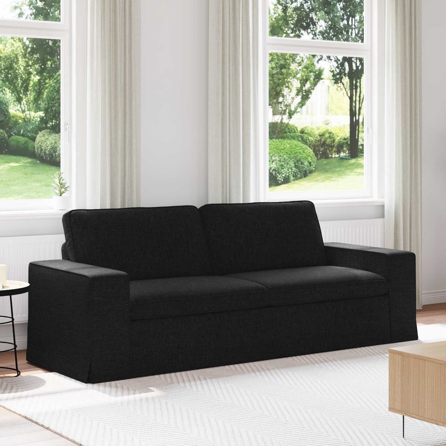 Kanapé Fekete 222 x 80 x 82 cm szövet