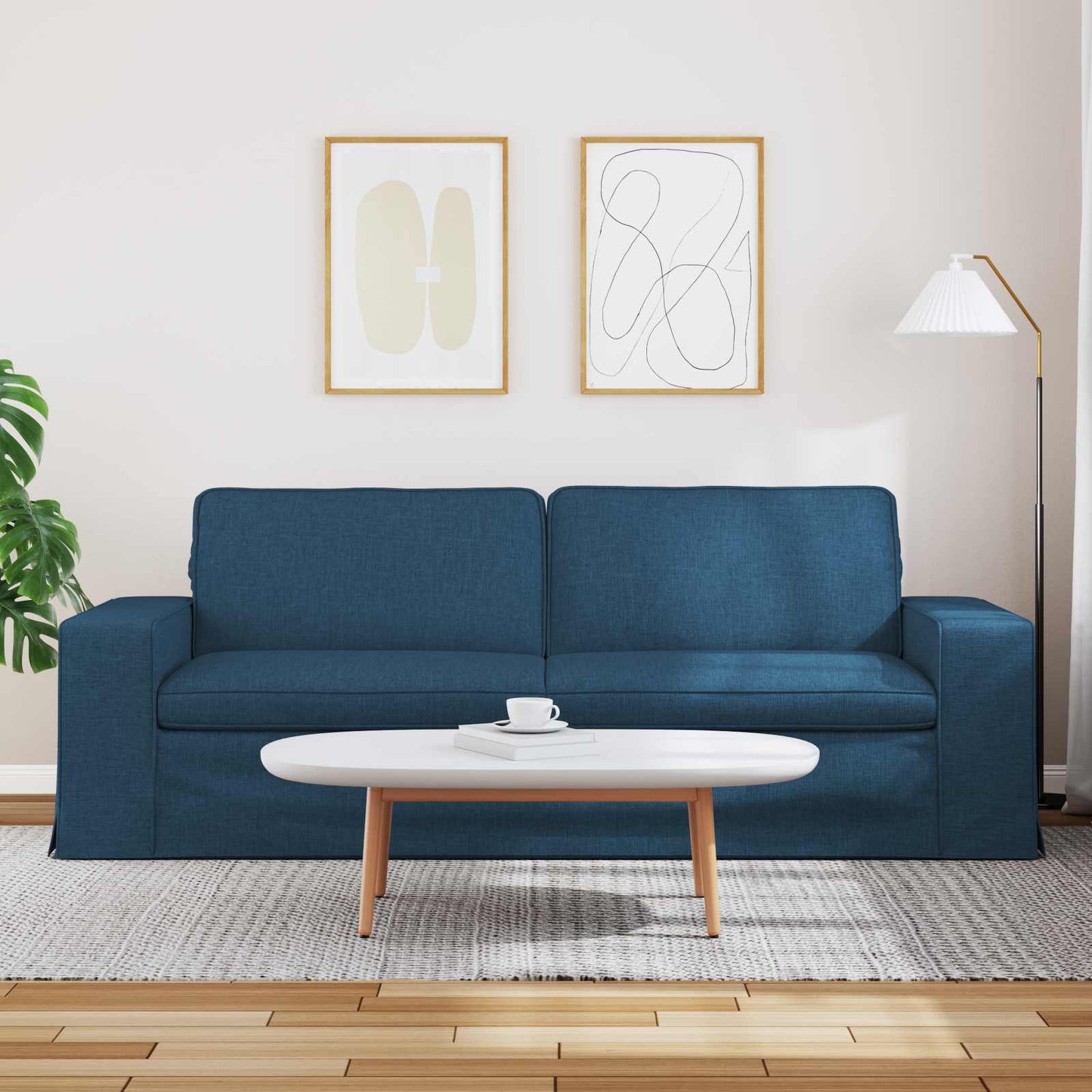 Kanapé Kék 222 x 80 x 82 cm szövet