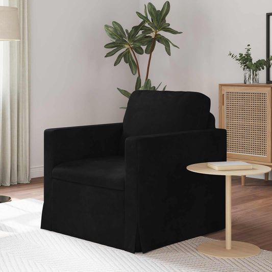 Kanapé Fekete 78 x 78 x 80 cm Bársony