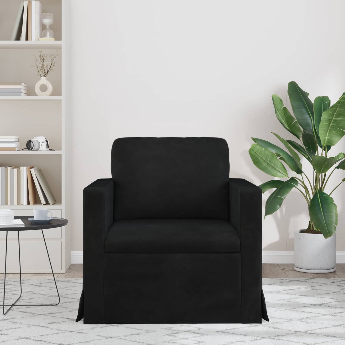 Kanapé Fekete 78 x 78 x 80 cm Bársony