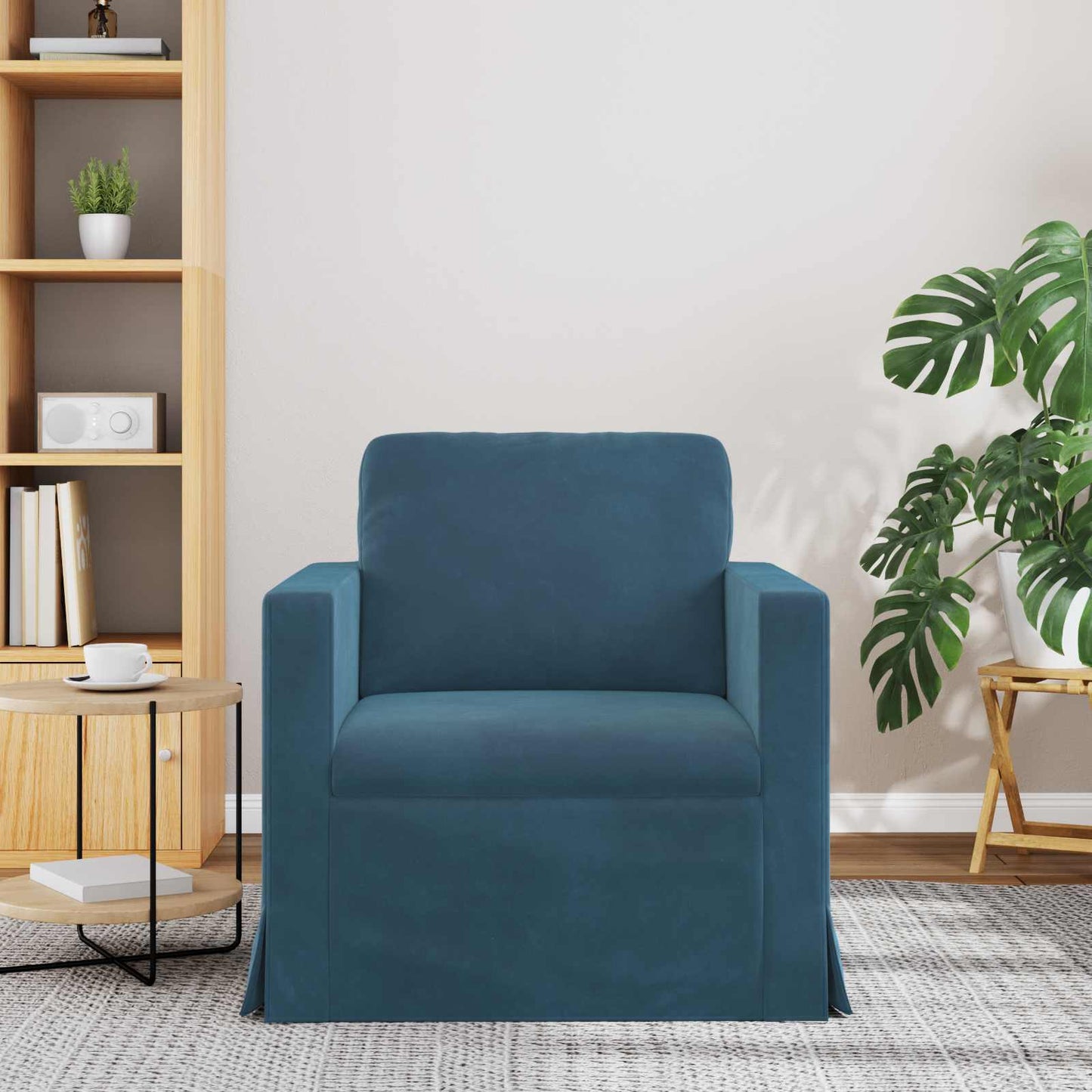 Kanapé Kék 78 x 78 x 80 cm Bársony