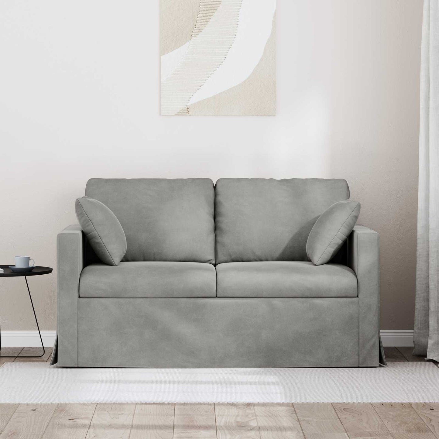 Kanapé Világosszürke 138 x 78 x 80 cm Bársony