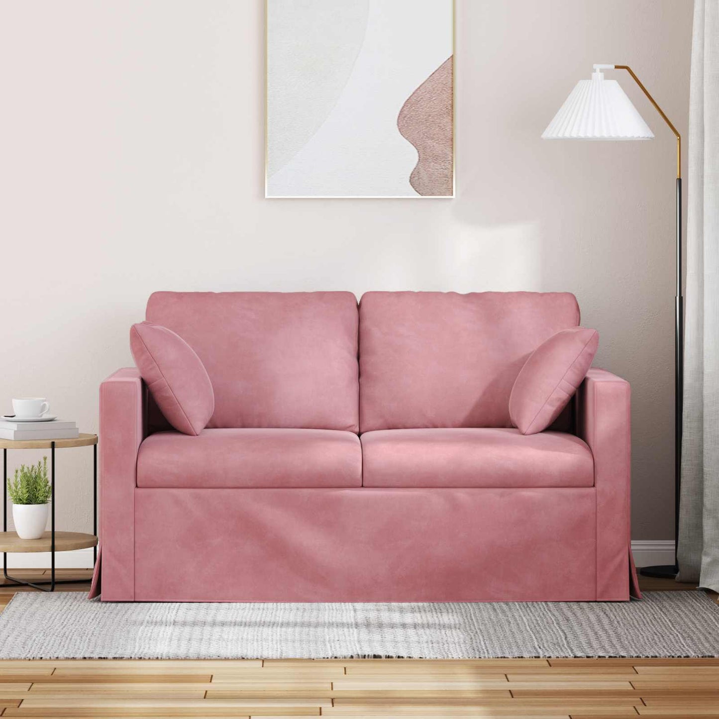 Kanapé Rózsaszín 138 x 78 x 80 cm Bársony