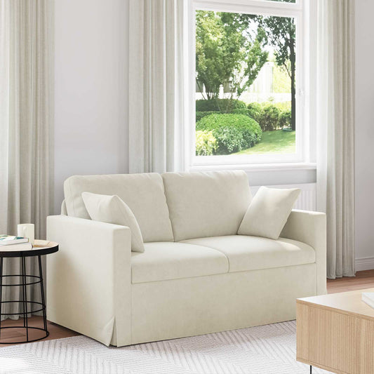 Kanapé Krém 138 x 78 x 80 cm Bársony