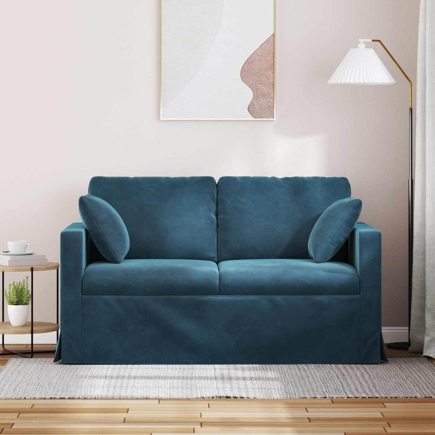 Kanapé Kék 138 x 78 x 80 cm Bársony