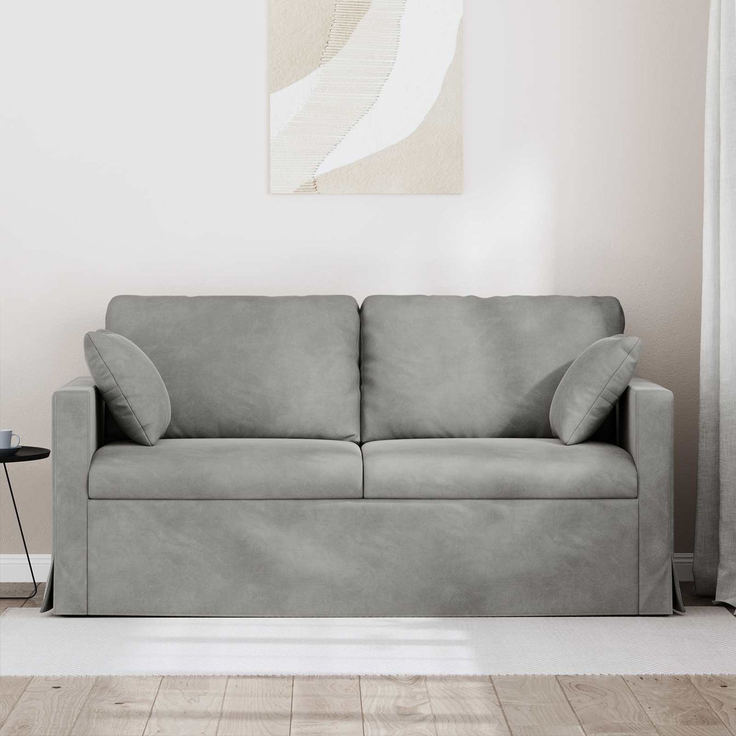 Kanapé Világosszürke 158 x 78 x 80 cm Bársony