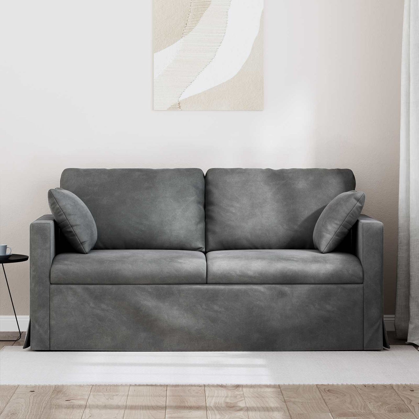 Kanapé Sötétszürke 158 x 78 x 80 cm Bársony