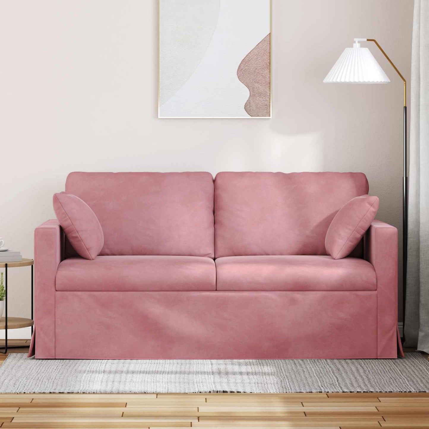 Kanapé Rózsaszín 158 x 78 x 80 cm Bársony