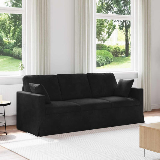 Kanapé Fekete 198 x 78 x 80 cm Bársony