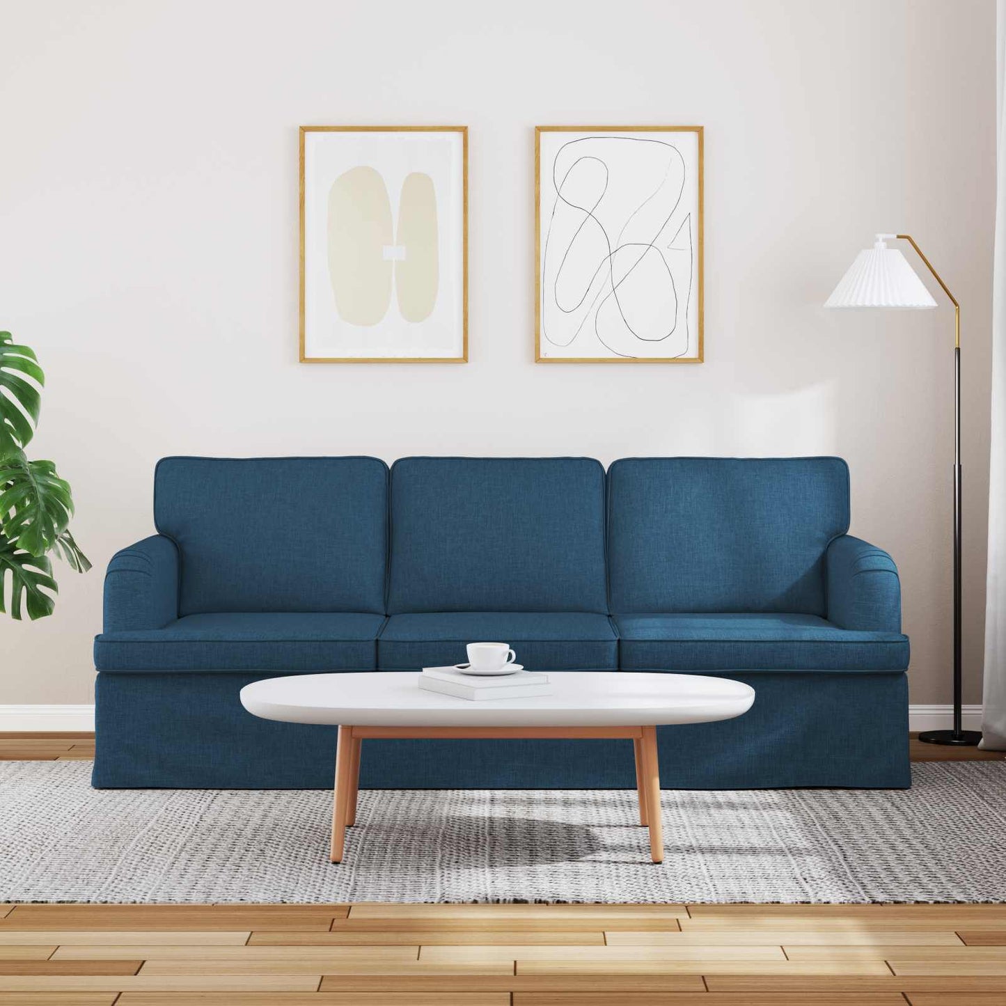 Kanapé Kék 201 x 80 x 85 cm szövet