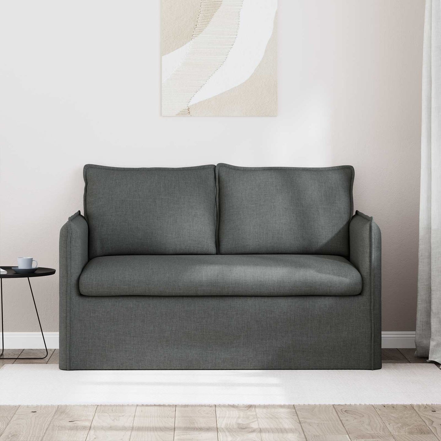 Kanapé Sötétszürke 136 x 82 x 85 cm szövet