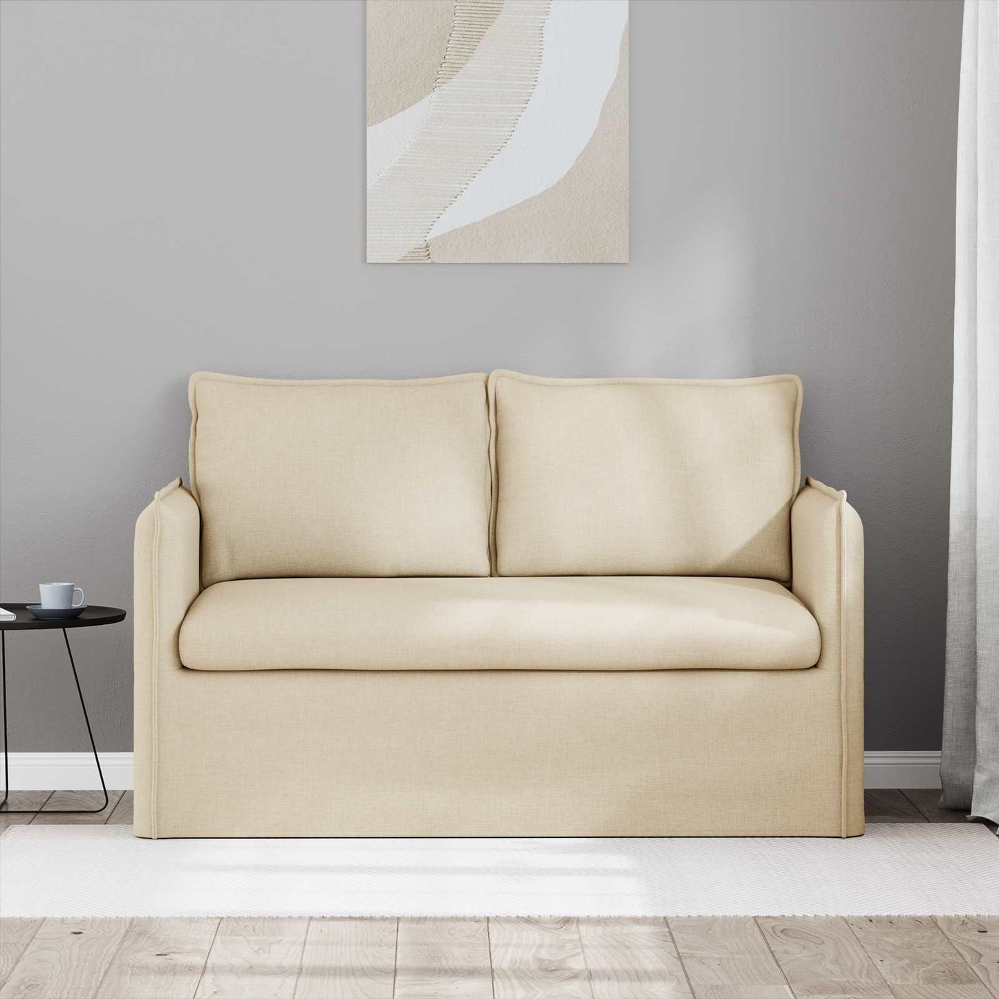 Kanapé Krém 136 x 82 x 85 cm szövet