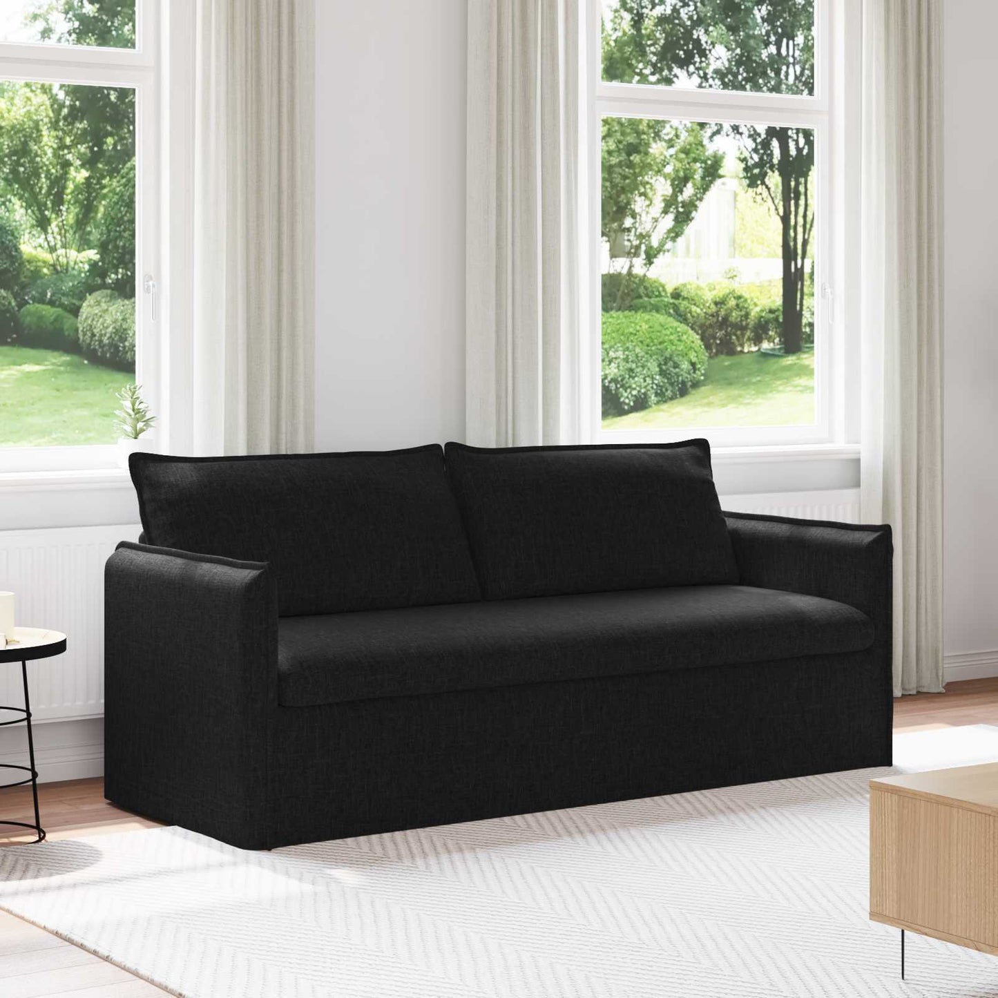 Kanapé Fekete 196 x 82 x 85 cm szövet