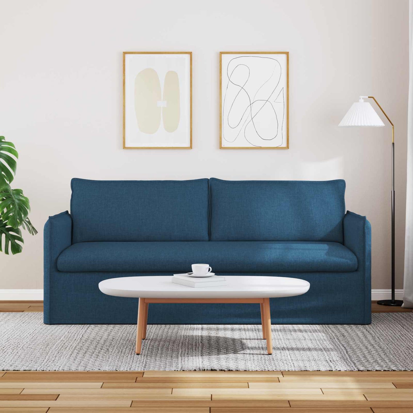 Kanapé Kék 196 x 82 x 85 cm szövet