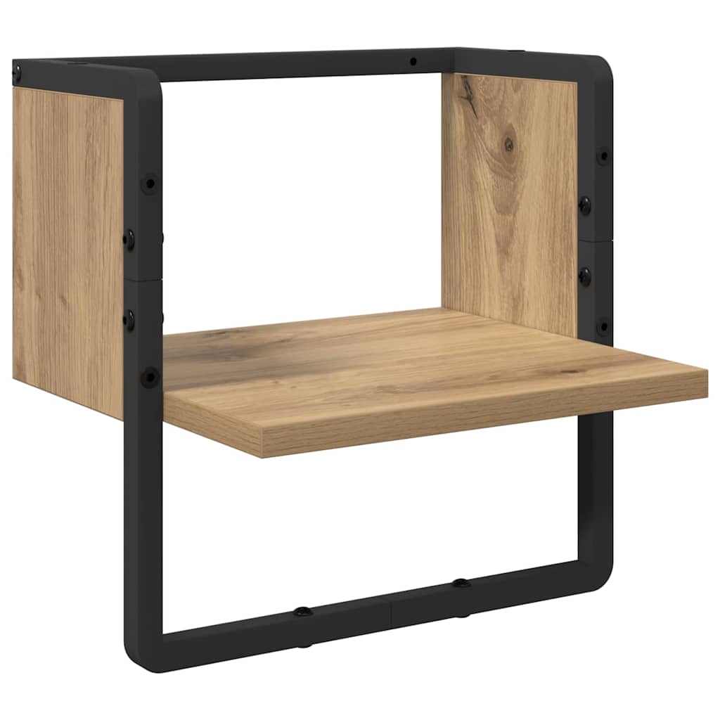 Falpolc polcokkal Művészi tölgy 30 x 25 x 30 cm Faanyag