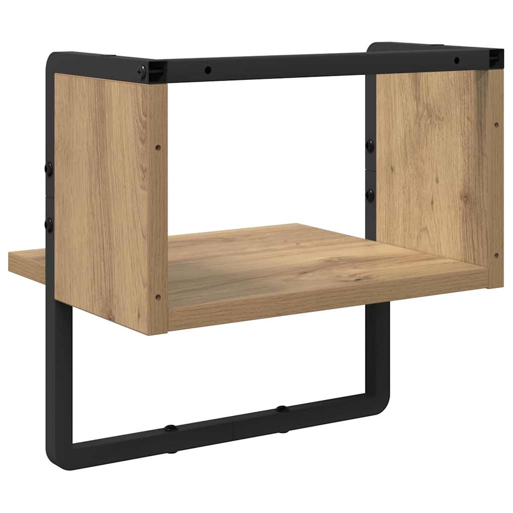 Falpolc polcokkal Művészi tölgy 30 x 25 x 30 cm Faanyag