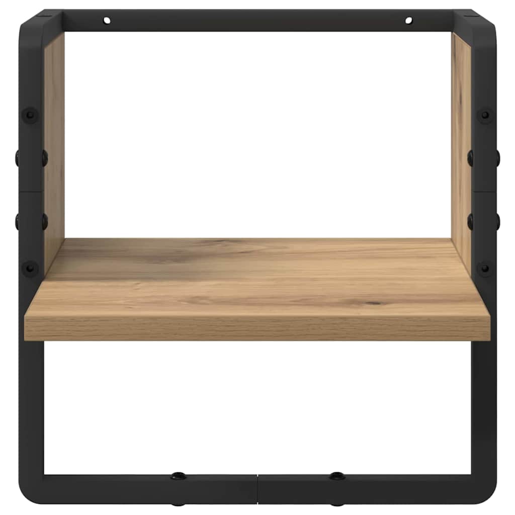 Falpolc polcokkal Művészi tölgy 30 x 25 x 30 cm Faanyag