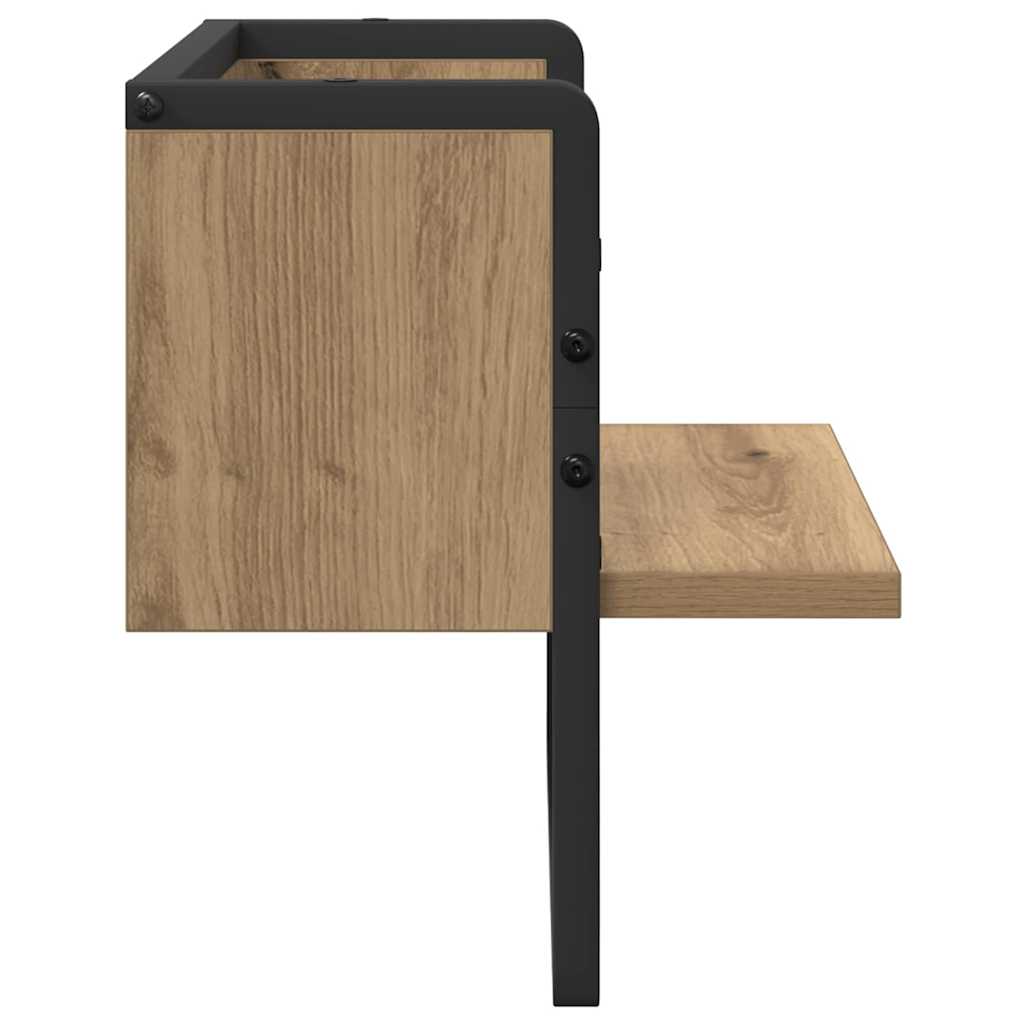 Falpolc polcokkal Művészi tölgy 30 x 25 x 30 cm Faanyag