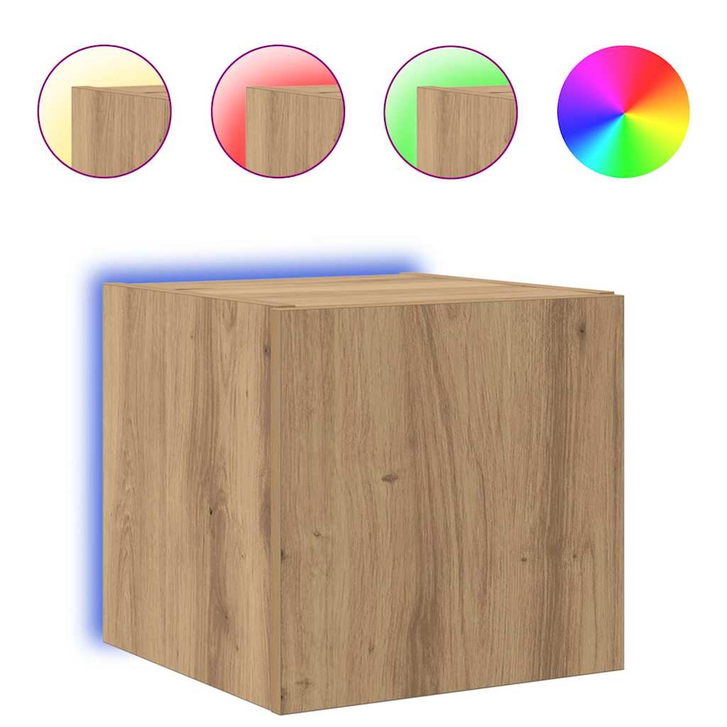 TV Fali Szekrény 30,5 x 35 x 30 cm Művészi tölgy Szerelt Fa