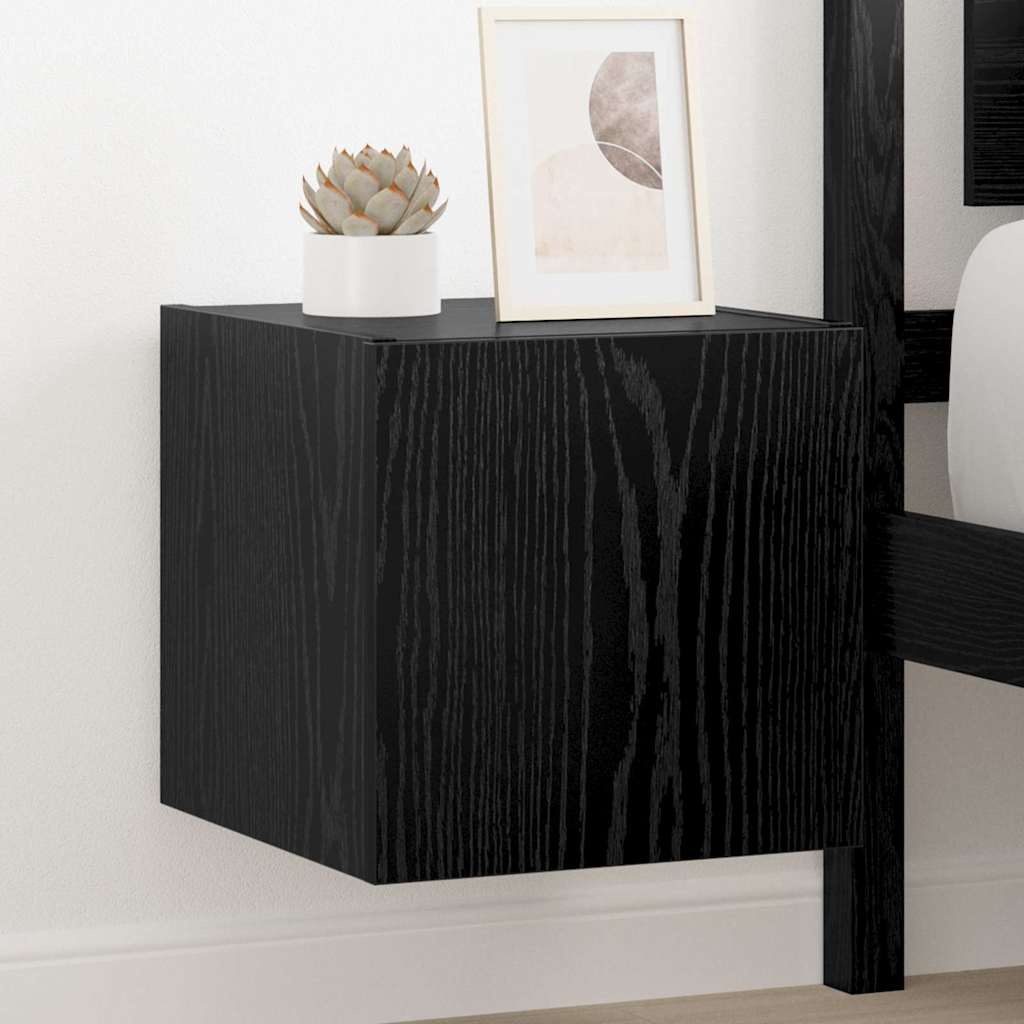 TV Fali Szekrény 30,5 x 35 x 30 cm Fekete tölgy Szerelt Fa
