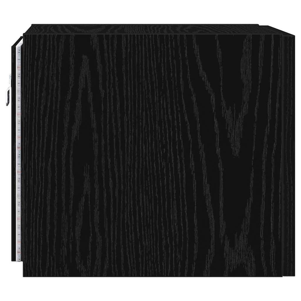 TV Fali Szekrény 30,5 x 35 x 30 cm Fekete tölgy Szerelt Fa