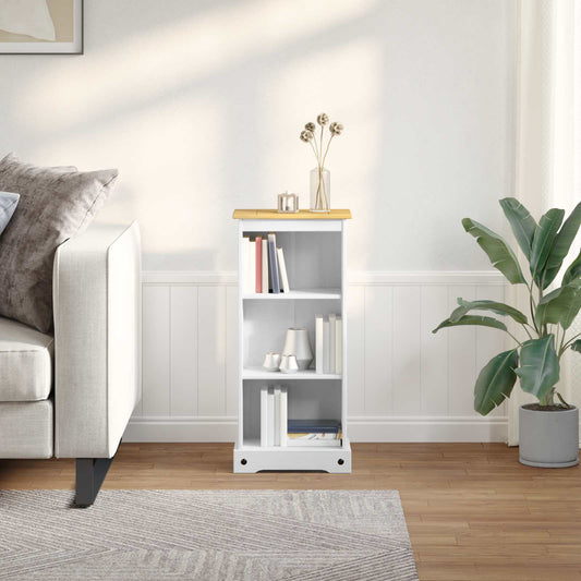 Könyvszekrény Fehér 46 x 29 x 100 cm Tömör fenyőfa