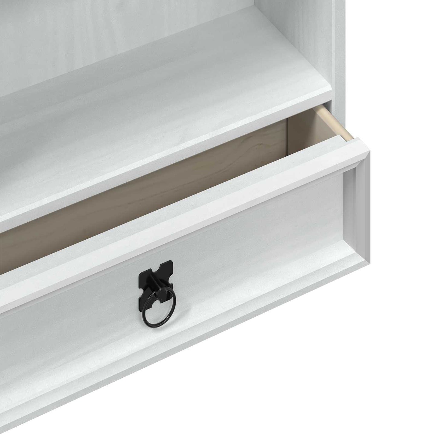 CD tároló Fehér 52 x 17.5 x 103 cm Tömör fenyőfa