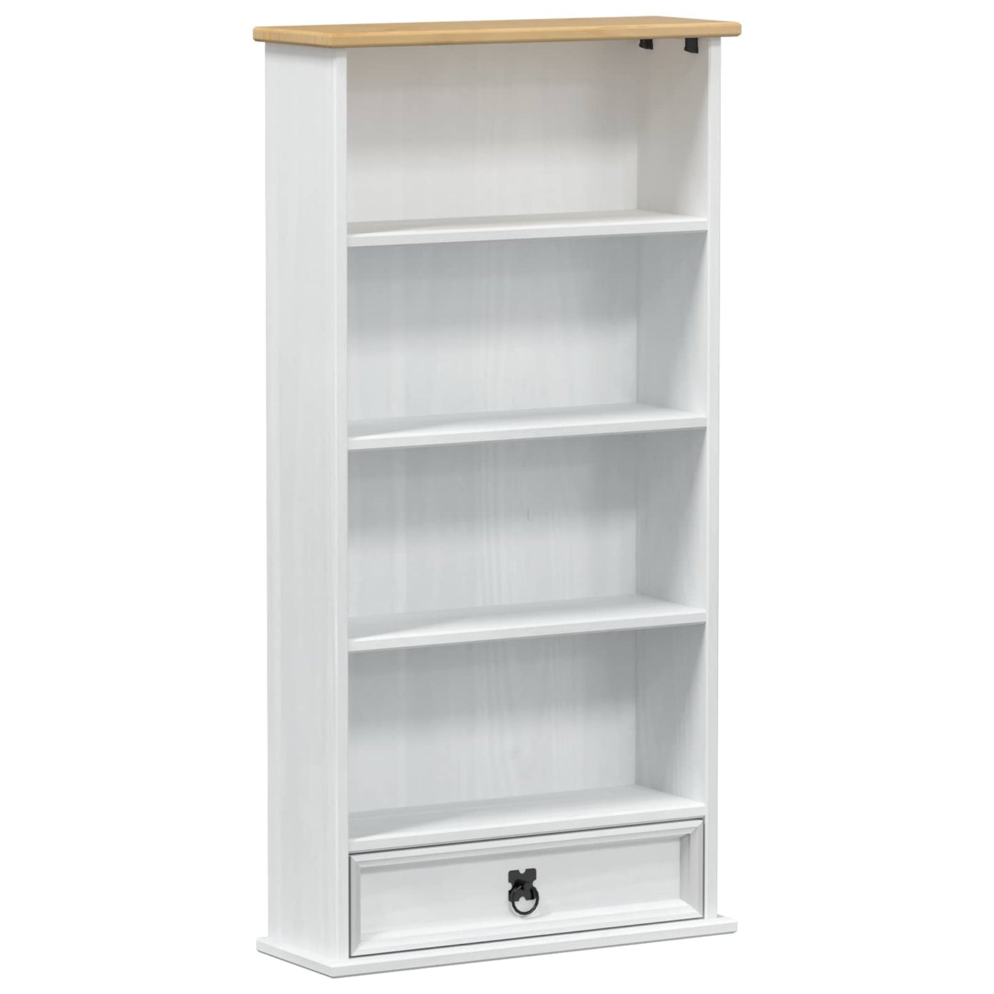 CD tároló Fehér 52 x 17.5 x 103 cm Tömör fenyőfa