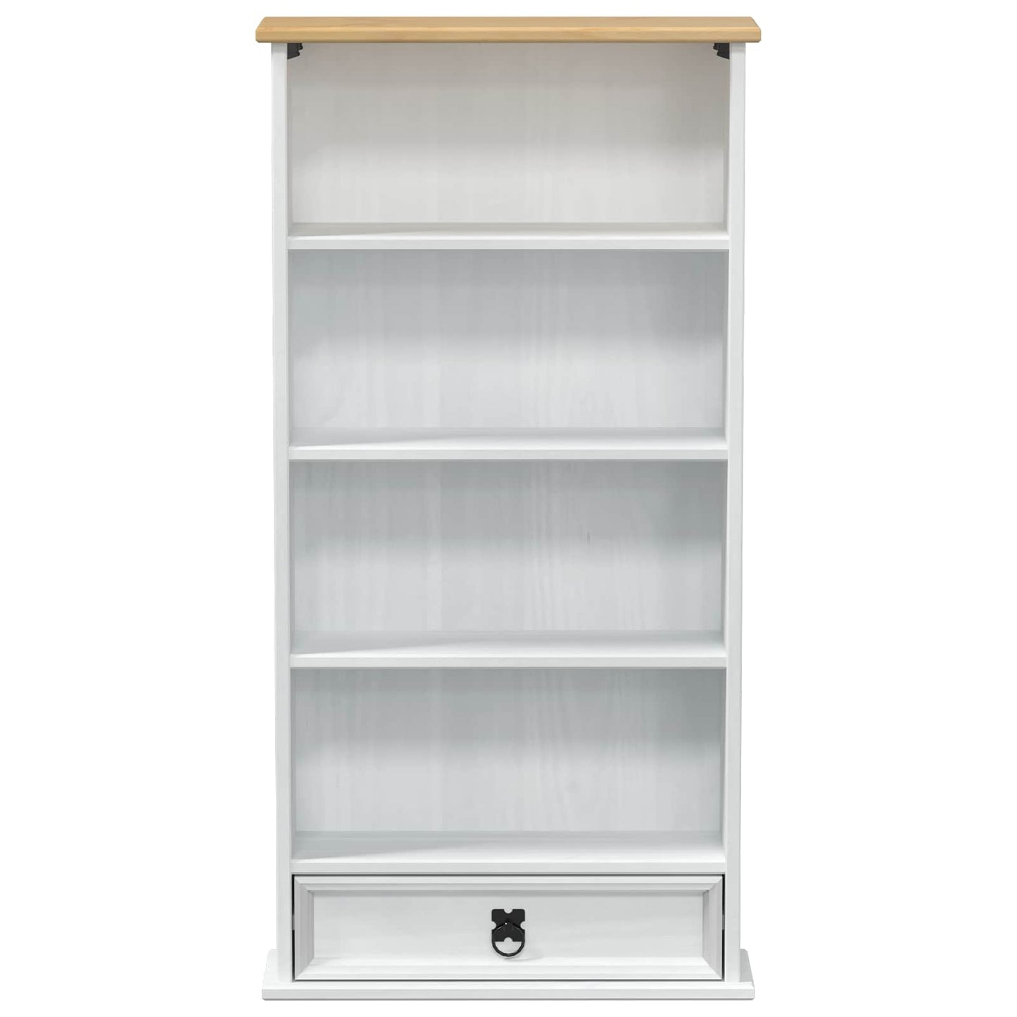 CD tároló Fehér 52 x 17.5 x 103 cm Tömör fenyőfa