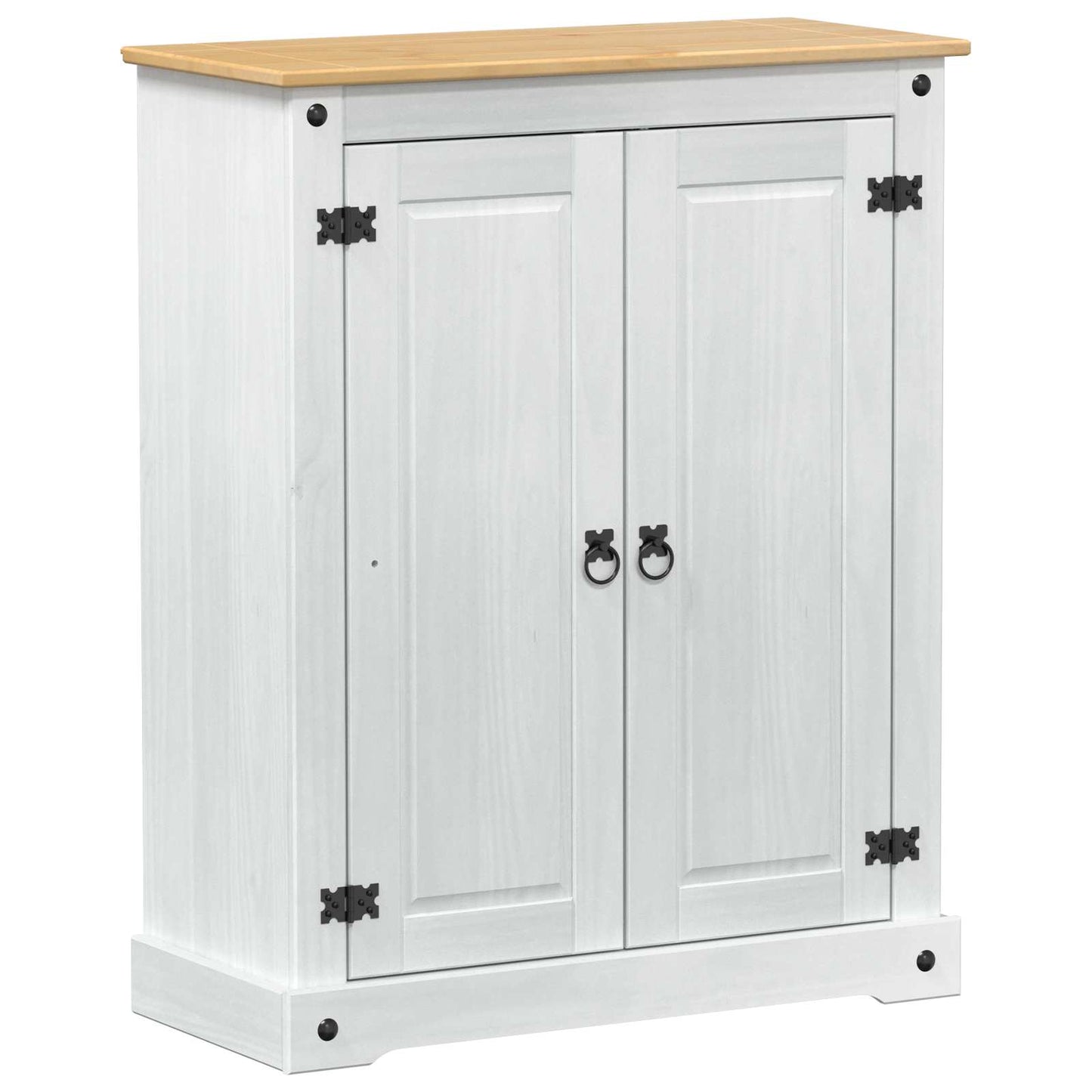 Cipőszekrény polcokkal Fehér 86 x 38,5 x 108 cm Tömör fenyőfa