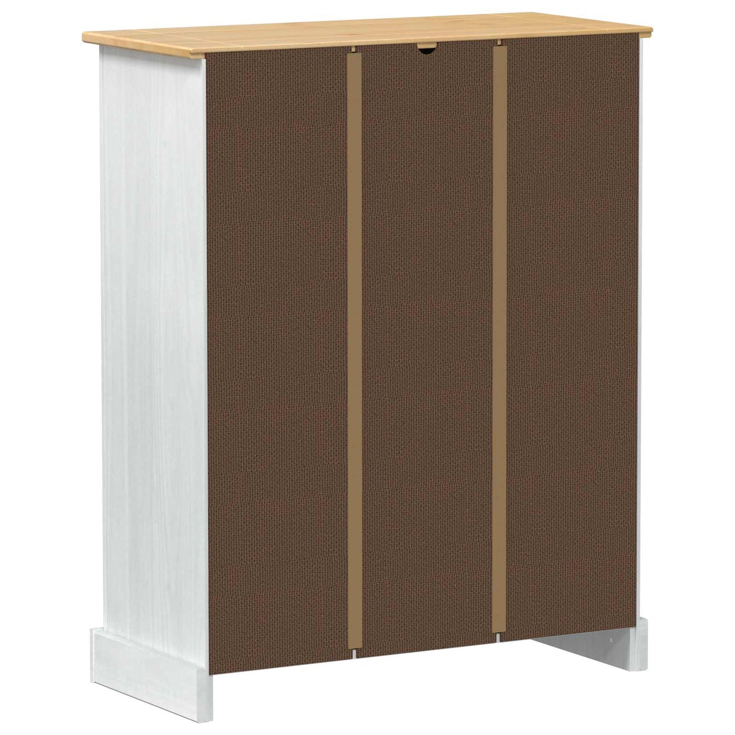 Cipőszekrény polcokkal Fehér 86 x 38,5 x 108 cm Tömör fenyőfa