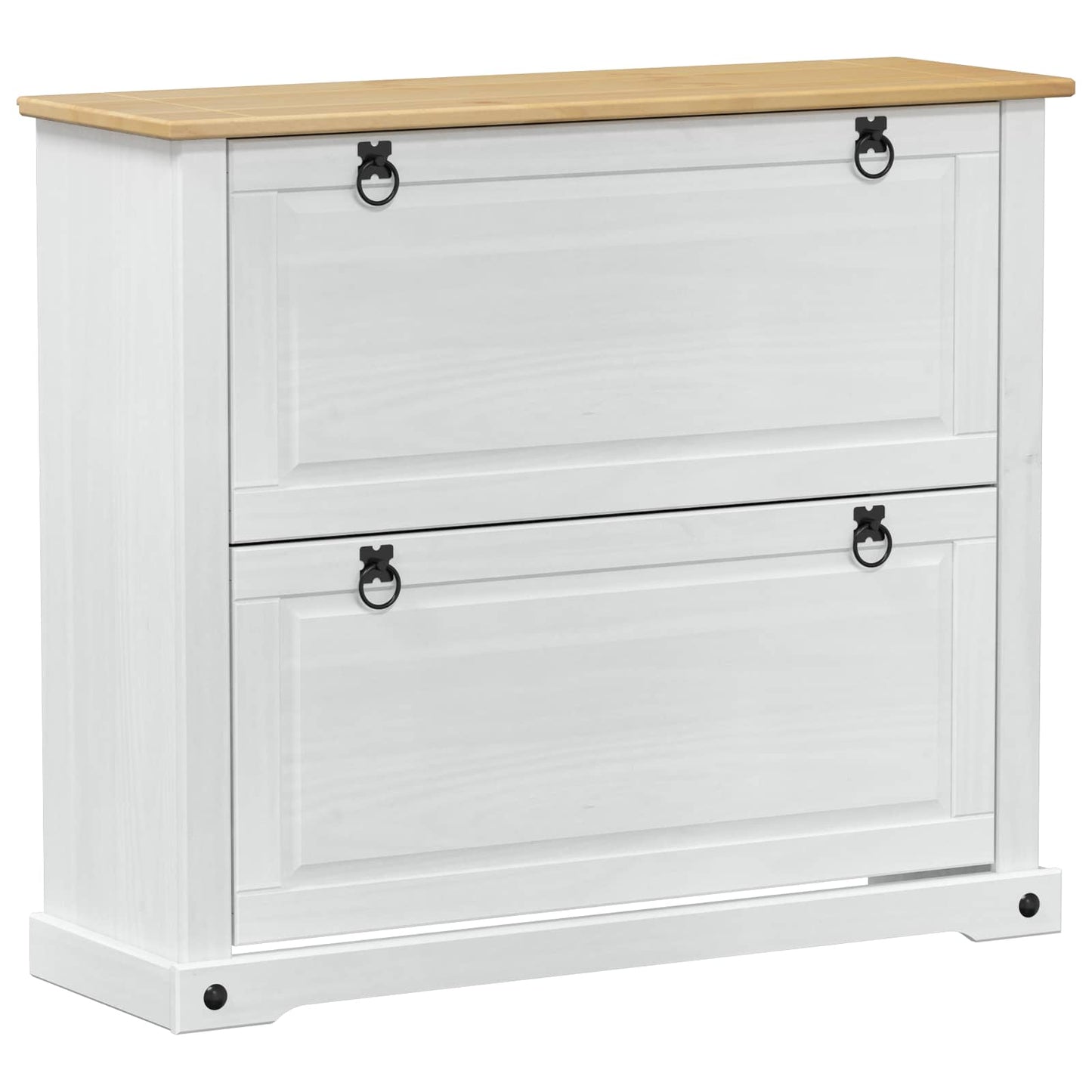 Cipőszekrény Corona Fehér 99 x 32 x 85 cm Tömör fenyőfa