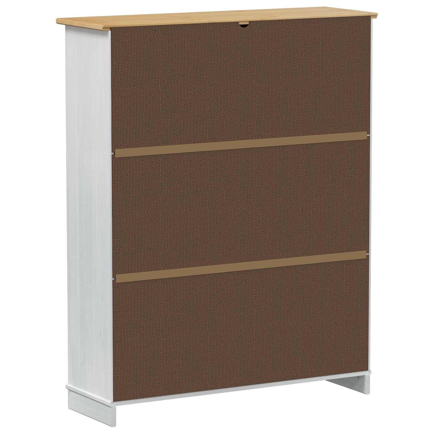 Cipőszekrény Corona Fehér 99 x 32 x 122 cm Tömör fenyőfa