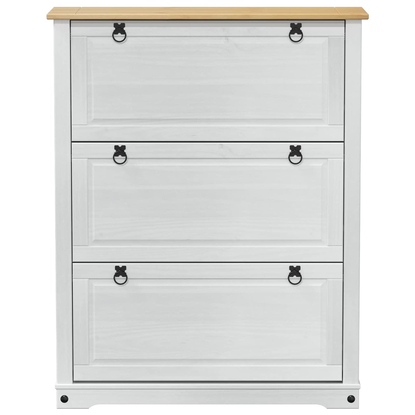 Cipőszekrény Corona Fehér 99 x 32 x 122 cm Tömör fenyőfa