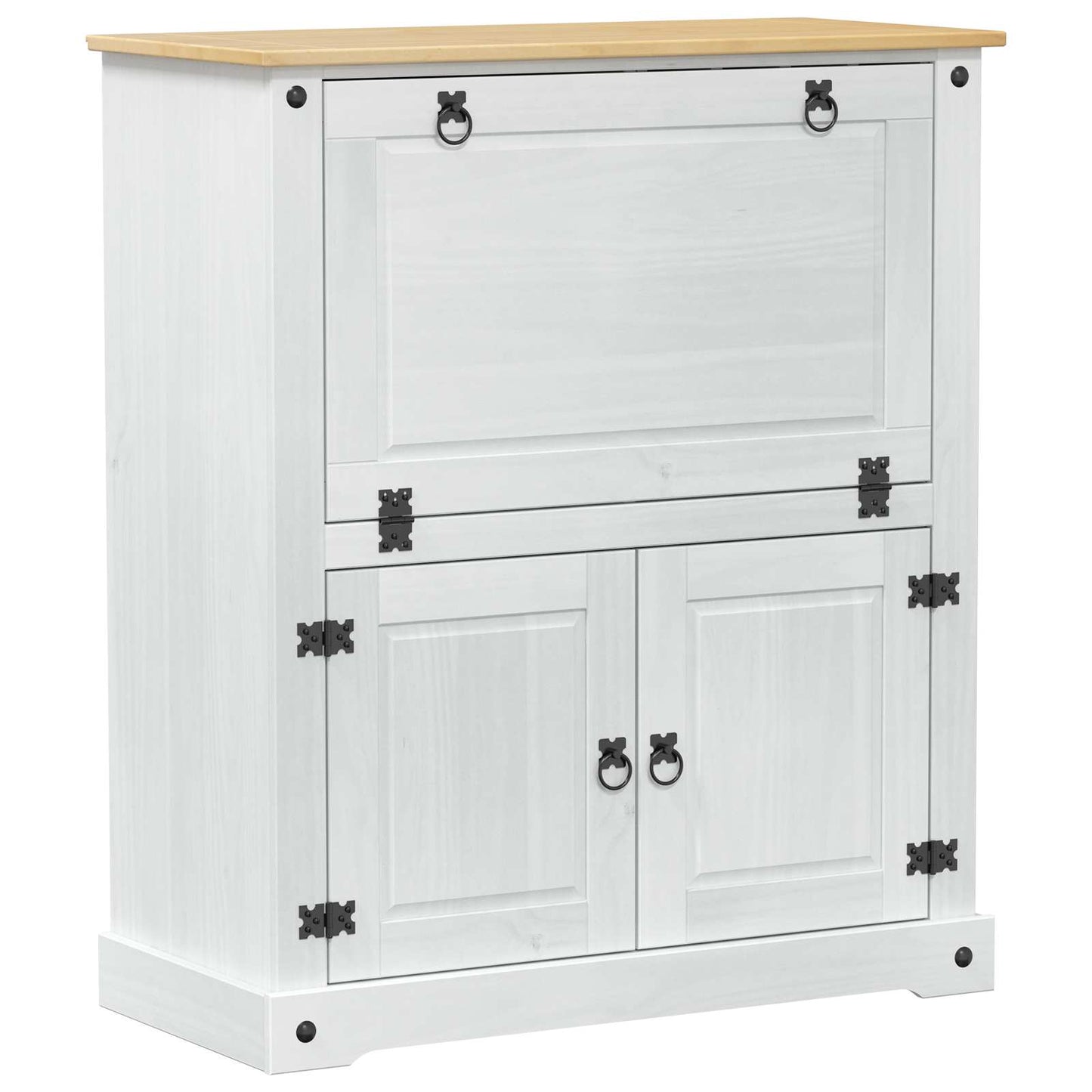 Bortároló szekrény Fehér 97 x 45 x 114 cm Tömör fenyőfa