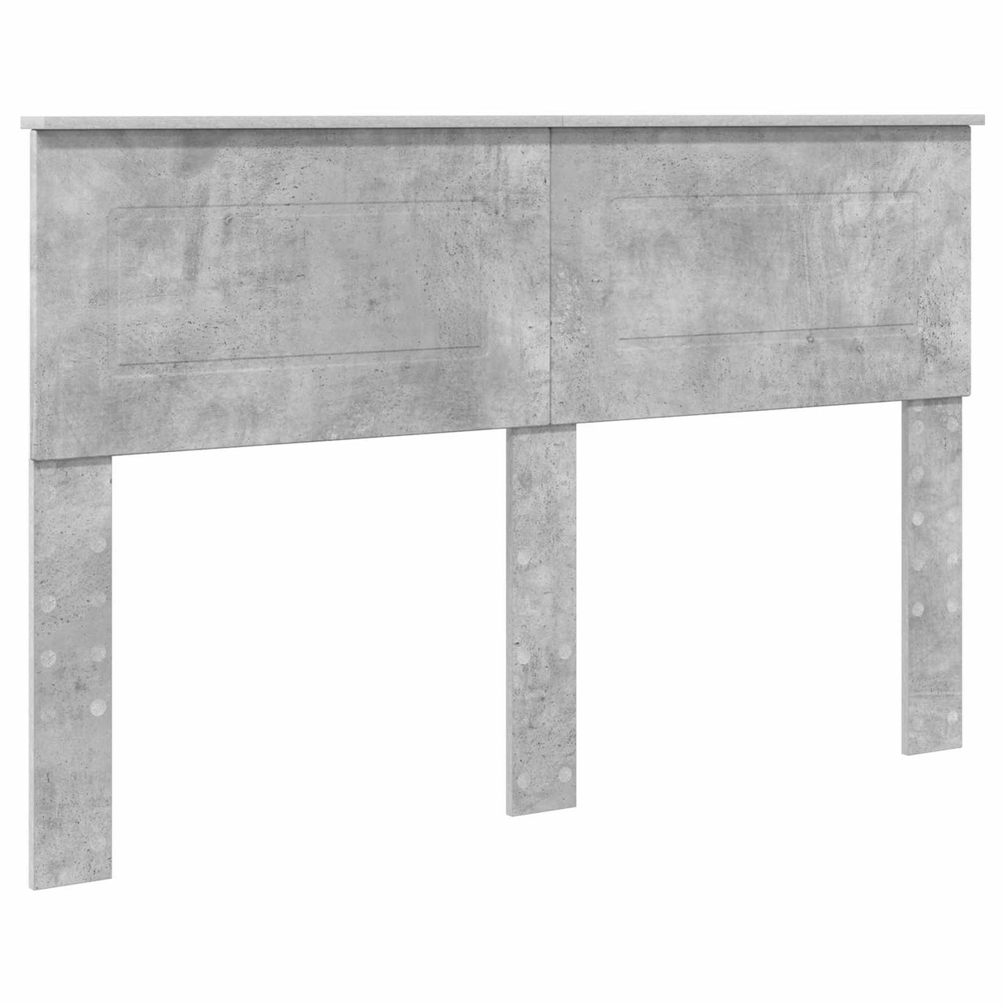 Ágykeret fejtámlával Beton Szürke 150 x 200 cm Faanyag