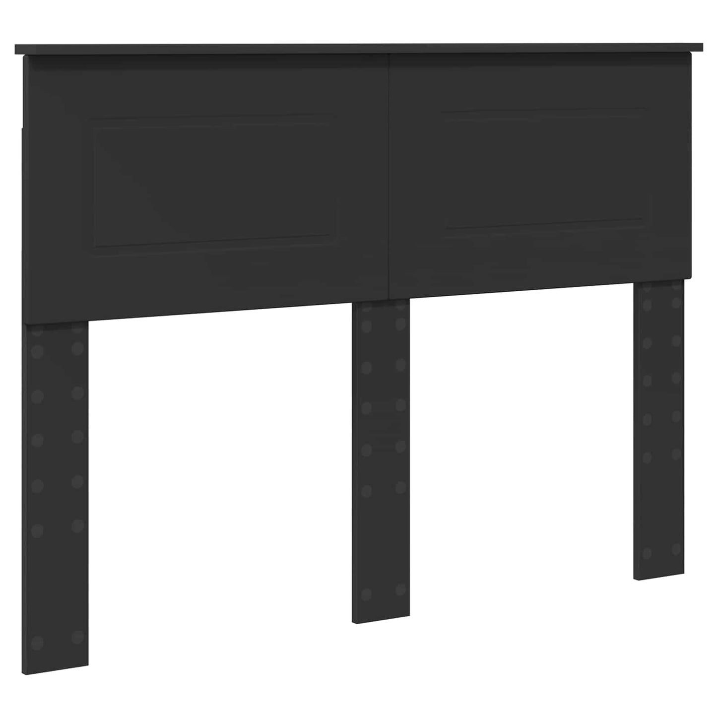 Ágykeret fejtámlával Fekete 135 x 190 cm Szerelt fa