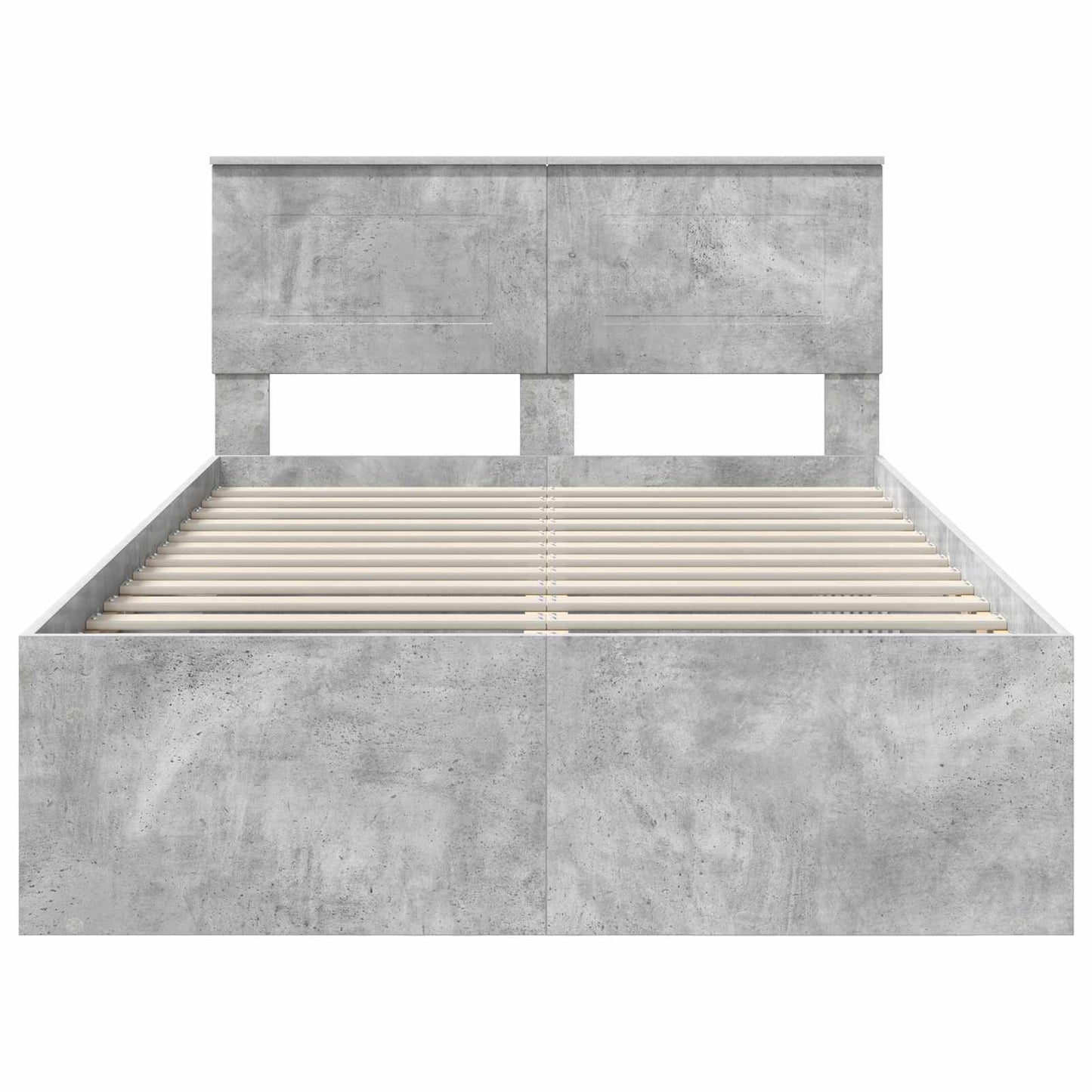 Ágykeret fejtámlával Beton 120 x 190 cm Szerelt fa