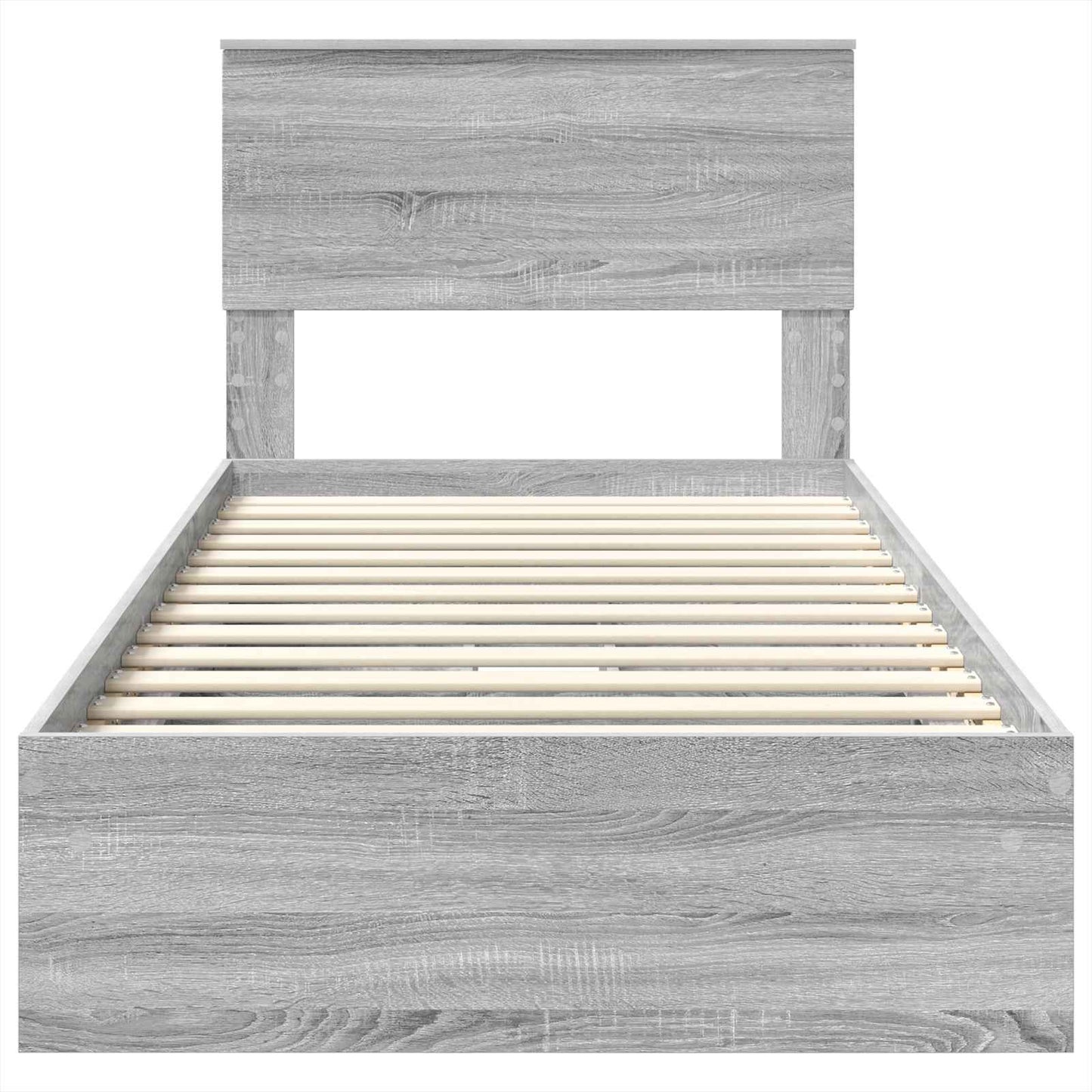 Tárolós Ágy fiókkal Szürke Sonoma 75 x 190 cm Szerelt Fa
