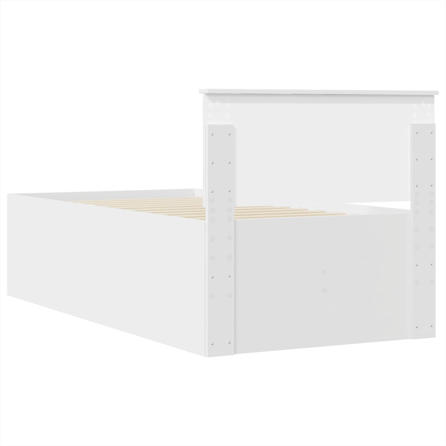Nappaliágy fiókkal Fehér és fekete 75 x 190 cm Szerelt Fa