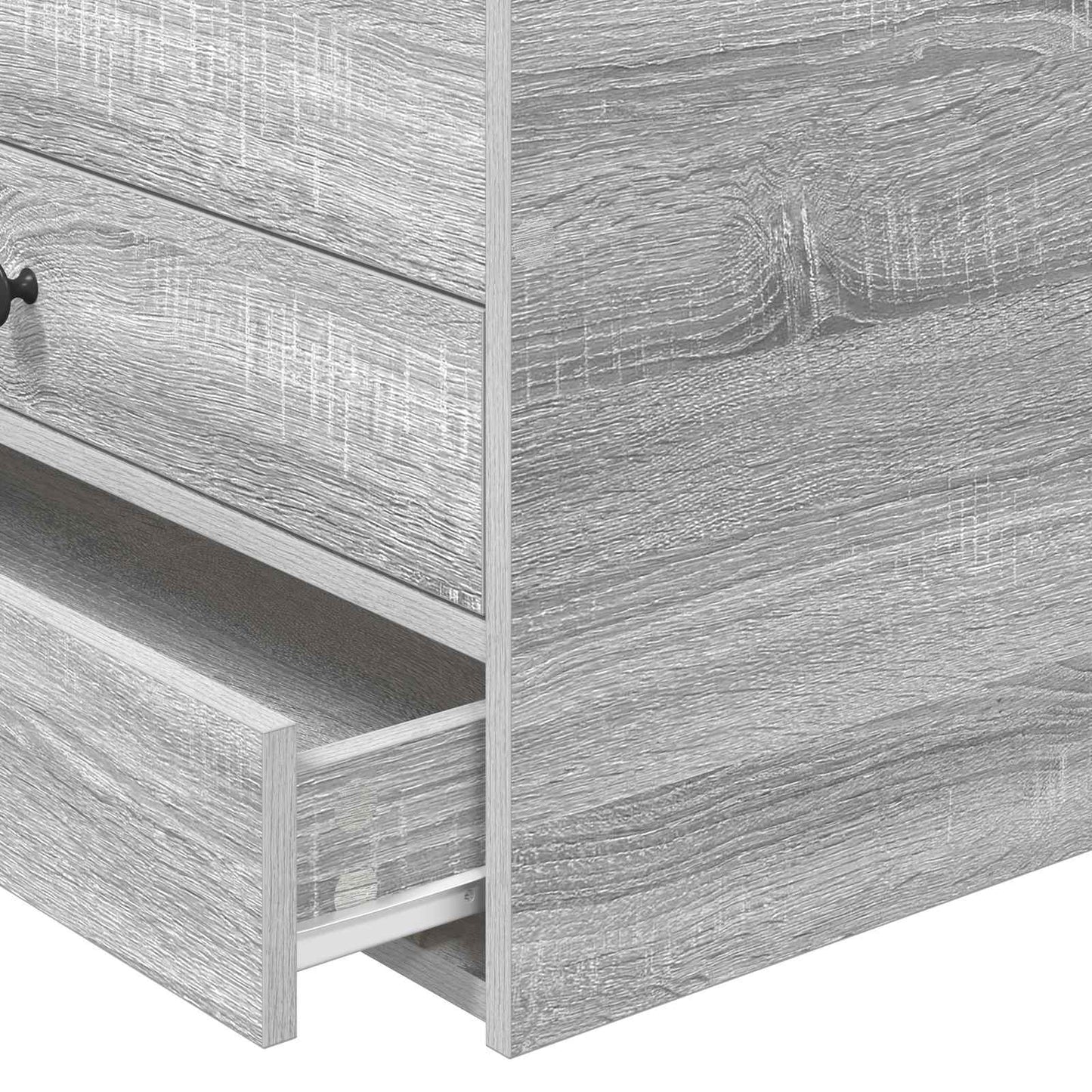 Nappaliágy Szürke Sonoma és Fekete 75 x 190 cm Szerelt Fa