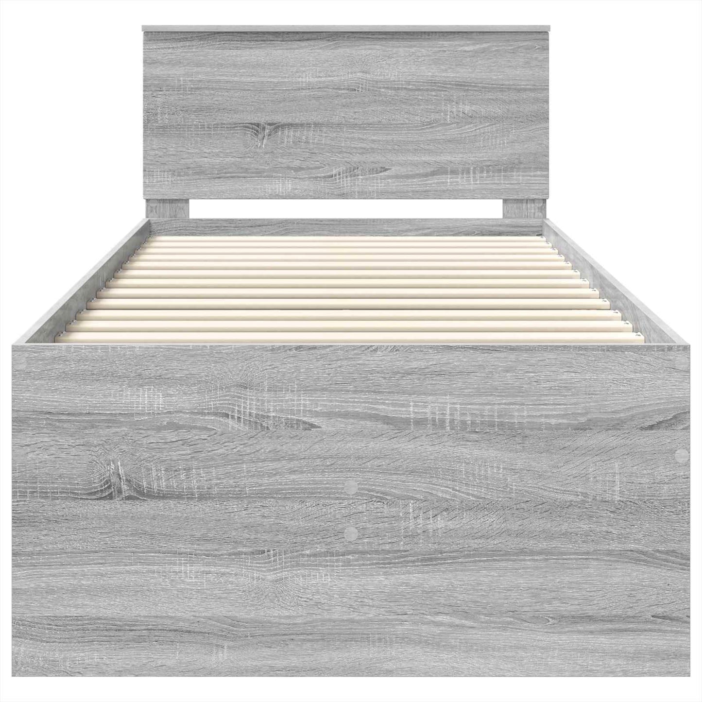 Nappaliágy Szürke Sonoma és Fekete 75 x 190 cm Szerelt Fa