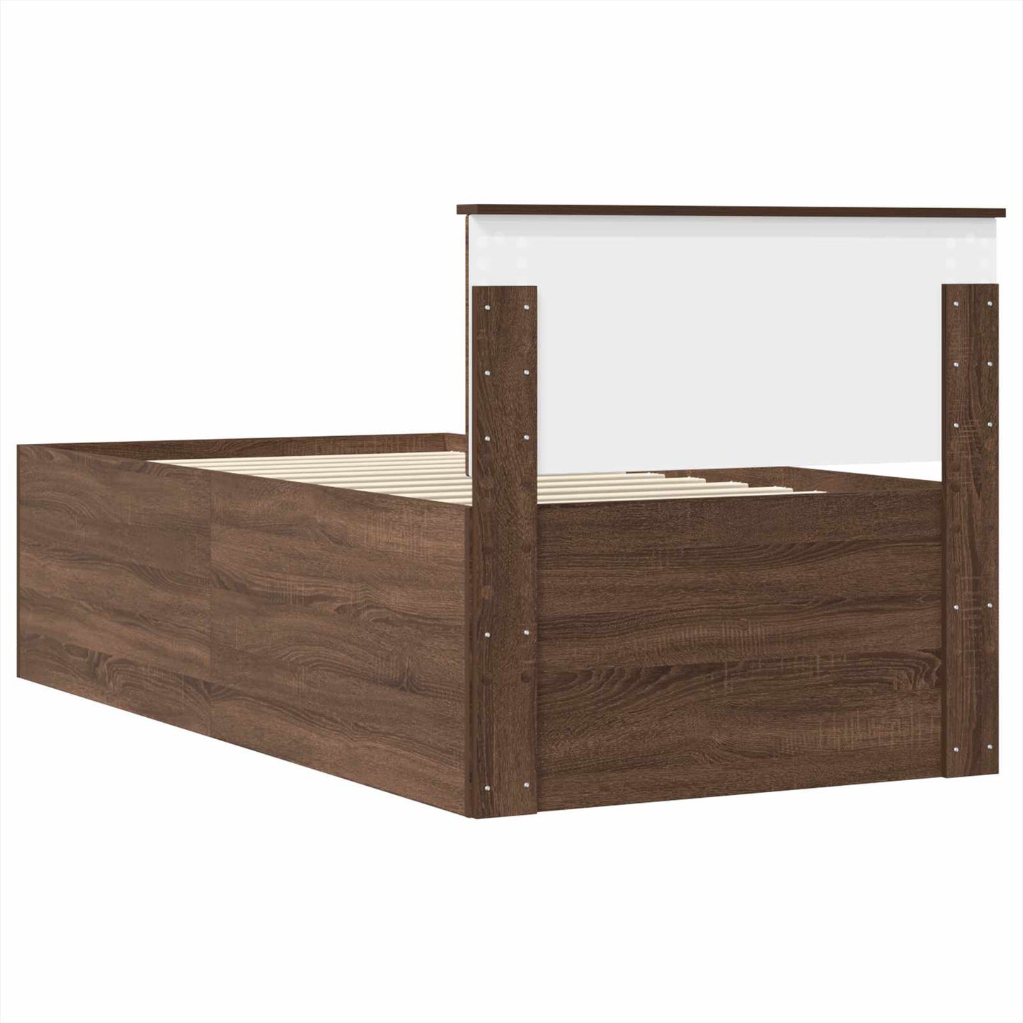 Nappaliágy fiókkal Barna Tölgy és Fekete 75 x 190 cm Szerelt Fa