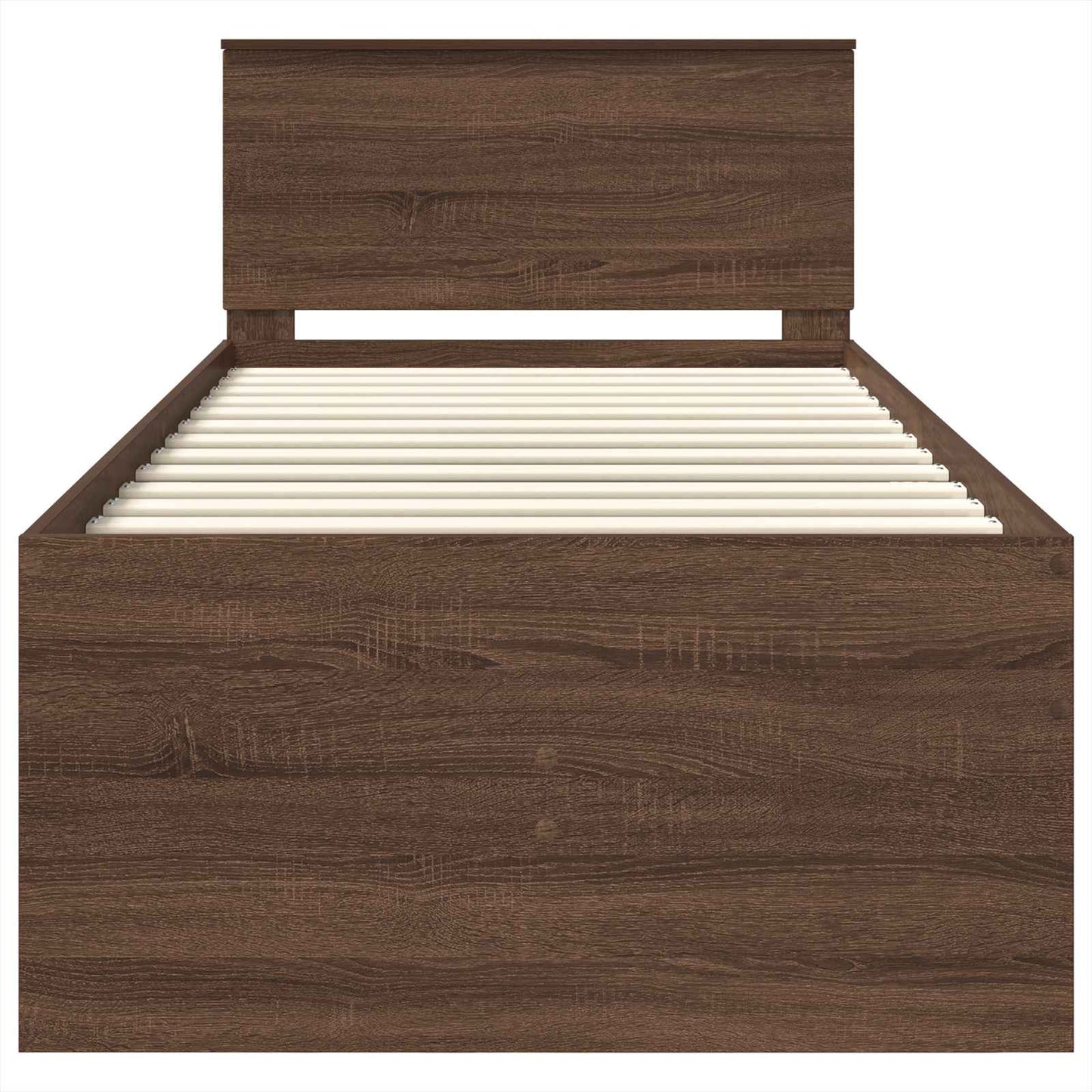 Nappaliágy fiókkal Barna Tölgy és Fekete 75 x 190 cm Szerelt Fa