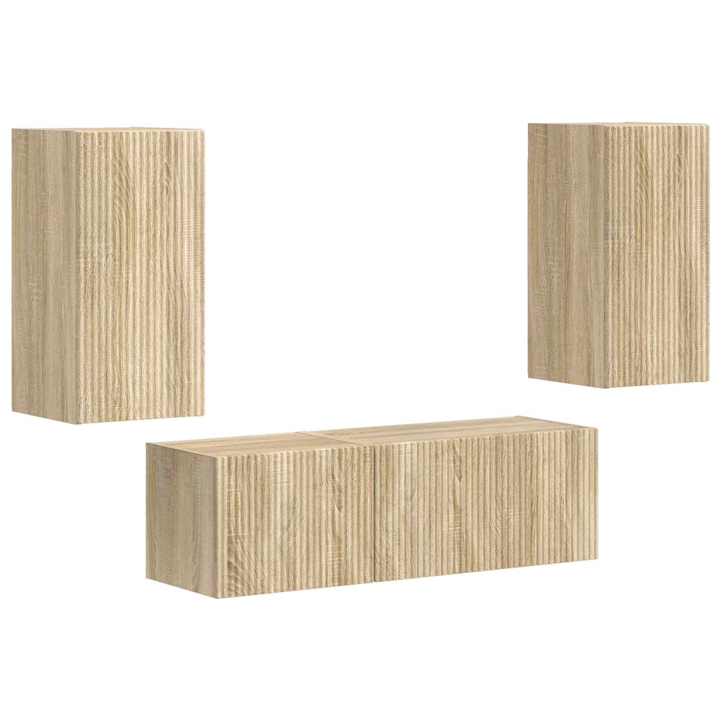 TV falit kabinet szett 4 pcs Sonoma tölgy Szerelt Fa
