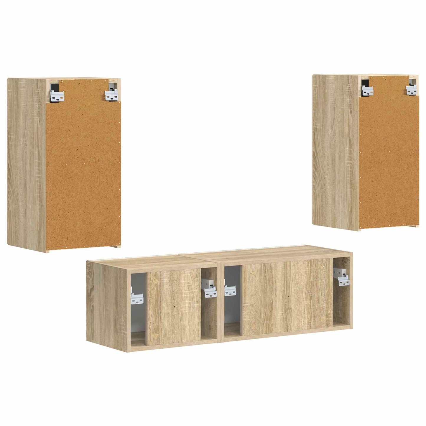 TV falit kabinet szett 4 pcs Sonoma tölgy Szerelt Fa
