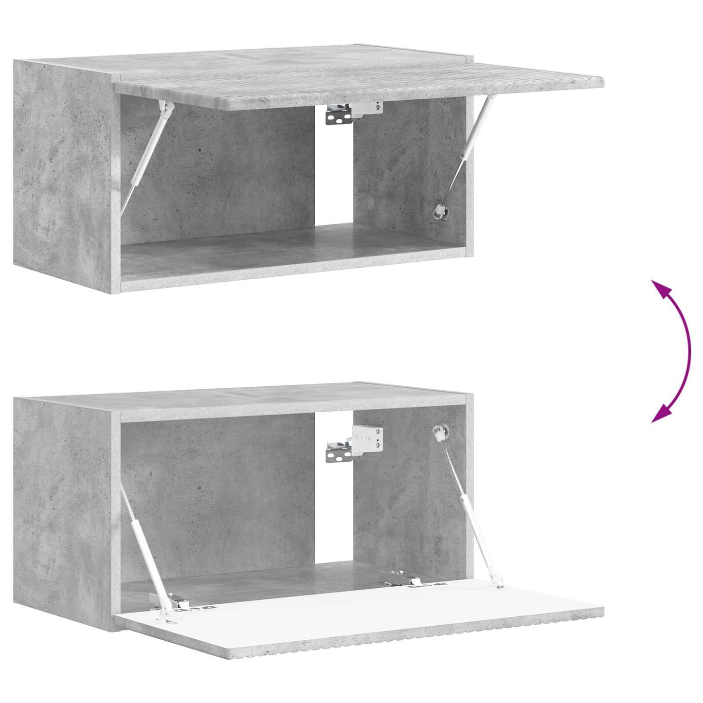 TV falit kabinet szett 4 pcs Beton Szürke Szerelt Fa